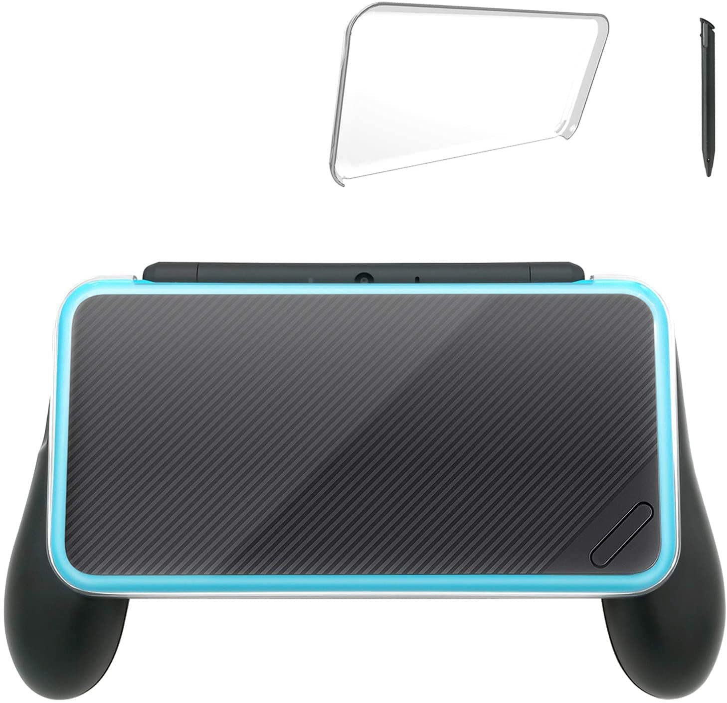 FYOUNG [Updated] Hand Grip Compatible with Nintendo 2DS XL with 1 Stylus and 1 Clear Case Compatible with Nintendo 2DS XL