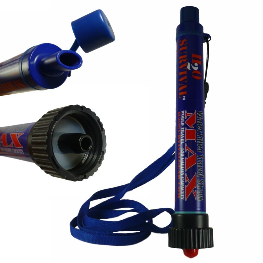 H2O Survival Water Filter Travel Straw MAX, 530 Gallons