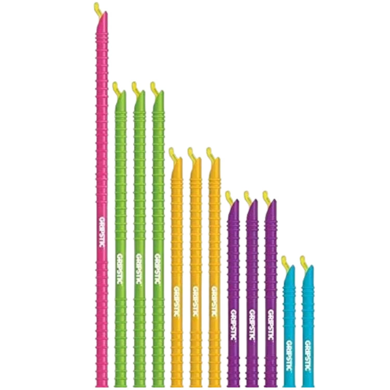 GripStic 12-Pack Assorted Bag Sealers – Airtight Reusable Chip Bag Clips for Food Storage, Freezer & Pantry Organization – Slide-to-Seal Rods for Snacks, Cereal, Coffee & Frozen Foods