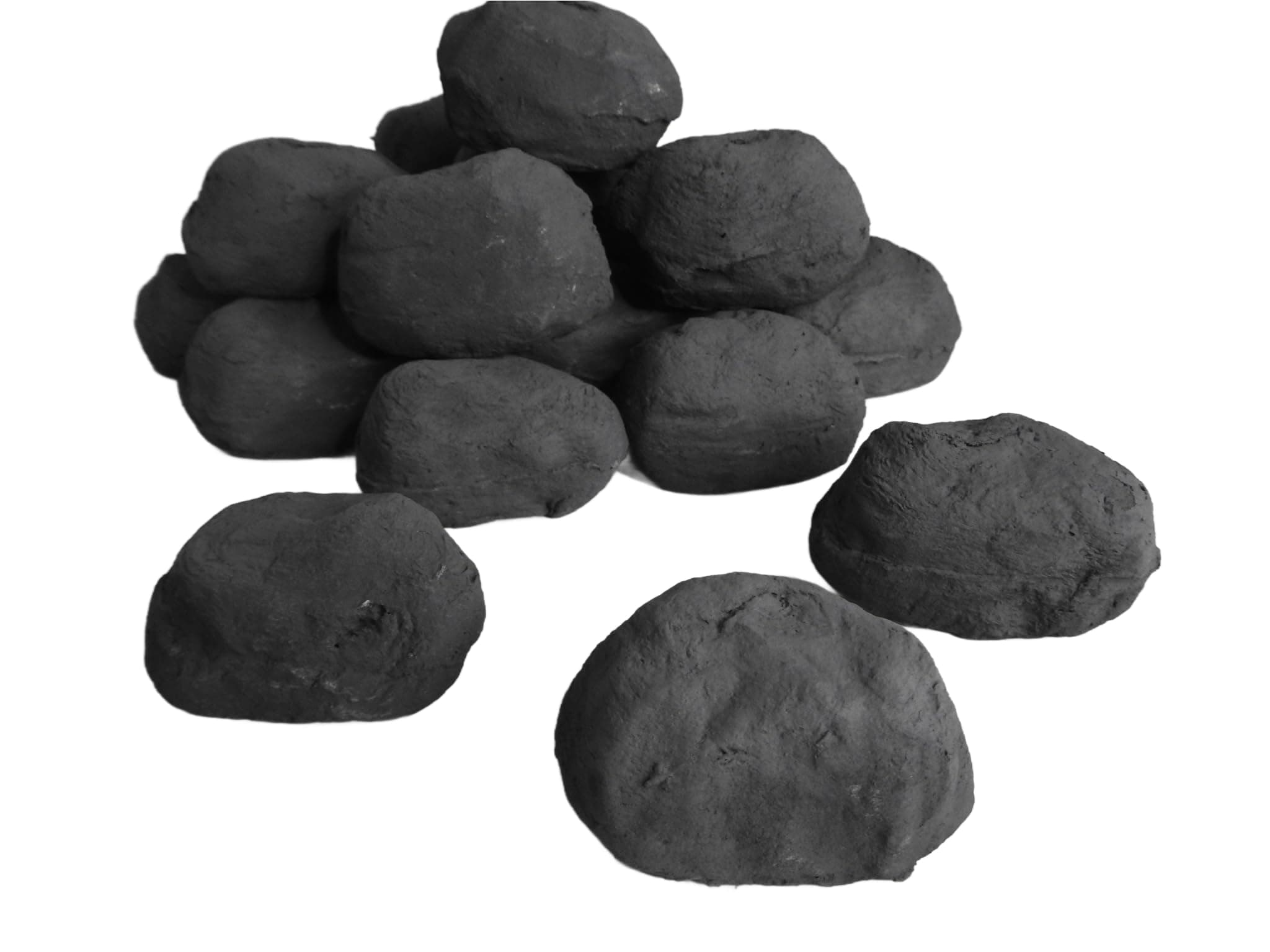 Large Replacement Cast Coal Pack with 22 Pieces for Gas, LPG, Bio Ethanol and Electric Fires, 70mm x 50mm x 40mm, Black