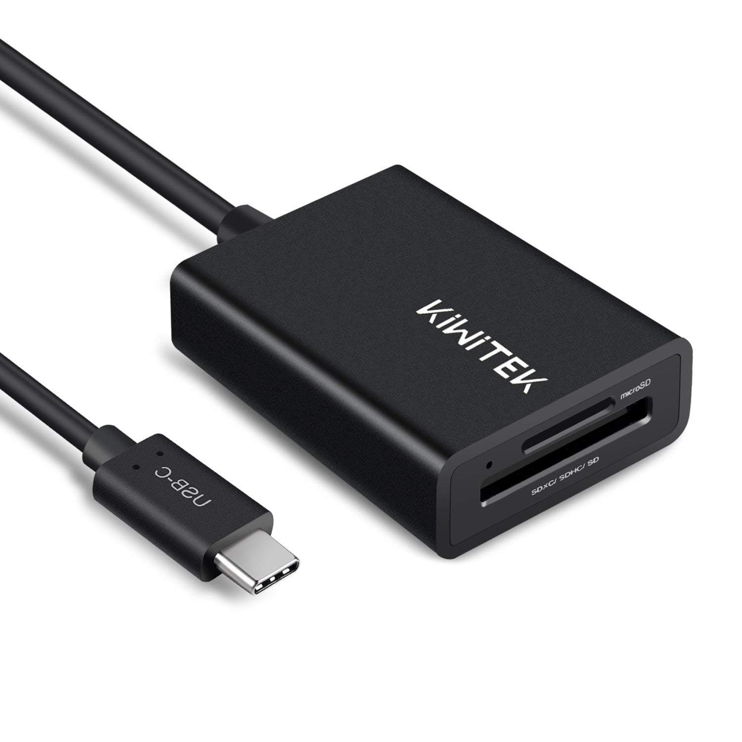 KiWiTEK USB-C Card Reader, Type-C SD/Micro SD/TF Adapter Compatible with MacBook Pro, iMac, iPad Pro, Galaxy S9/S10/Note 8/Note 9/Note 10/Tab S4/Tab S5e/Tab S6, Google Pixelbook, HUAWEI Mate 20/P30