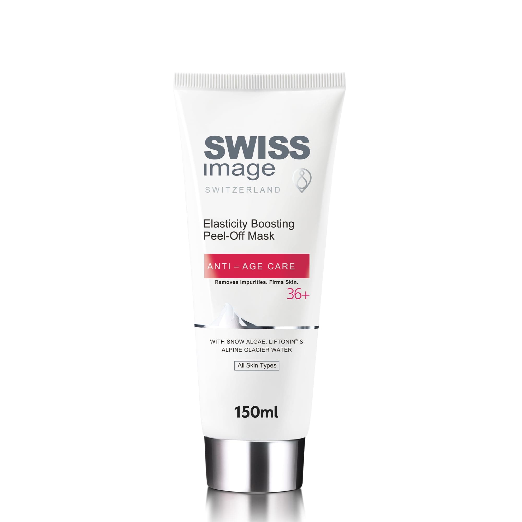 SWISSIMAGE Anti-Age 36+ Elasticity Boosting Peel-Off Mask 75 Ml, Removes Dead Skin & Dirt, Collagen Boosting, Reduces Dullness For Soft & Smooth Skinhall Skin Types White