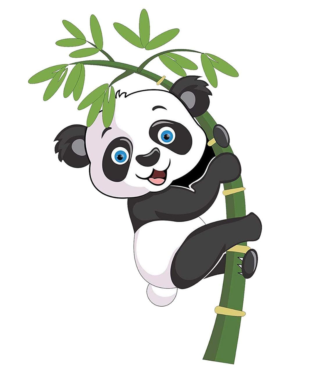 TECHBITE Cute Mini 'Baby Panda' Wall Stickers (Vinyl, 20 cm X 0.2 cm X 30 cm)