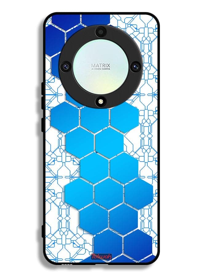 Tolwak Honor X9A Protective Case Cover Honeycomb Hexagon Icon Networks Multicolor