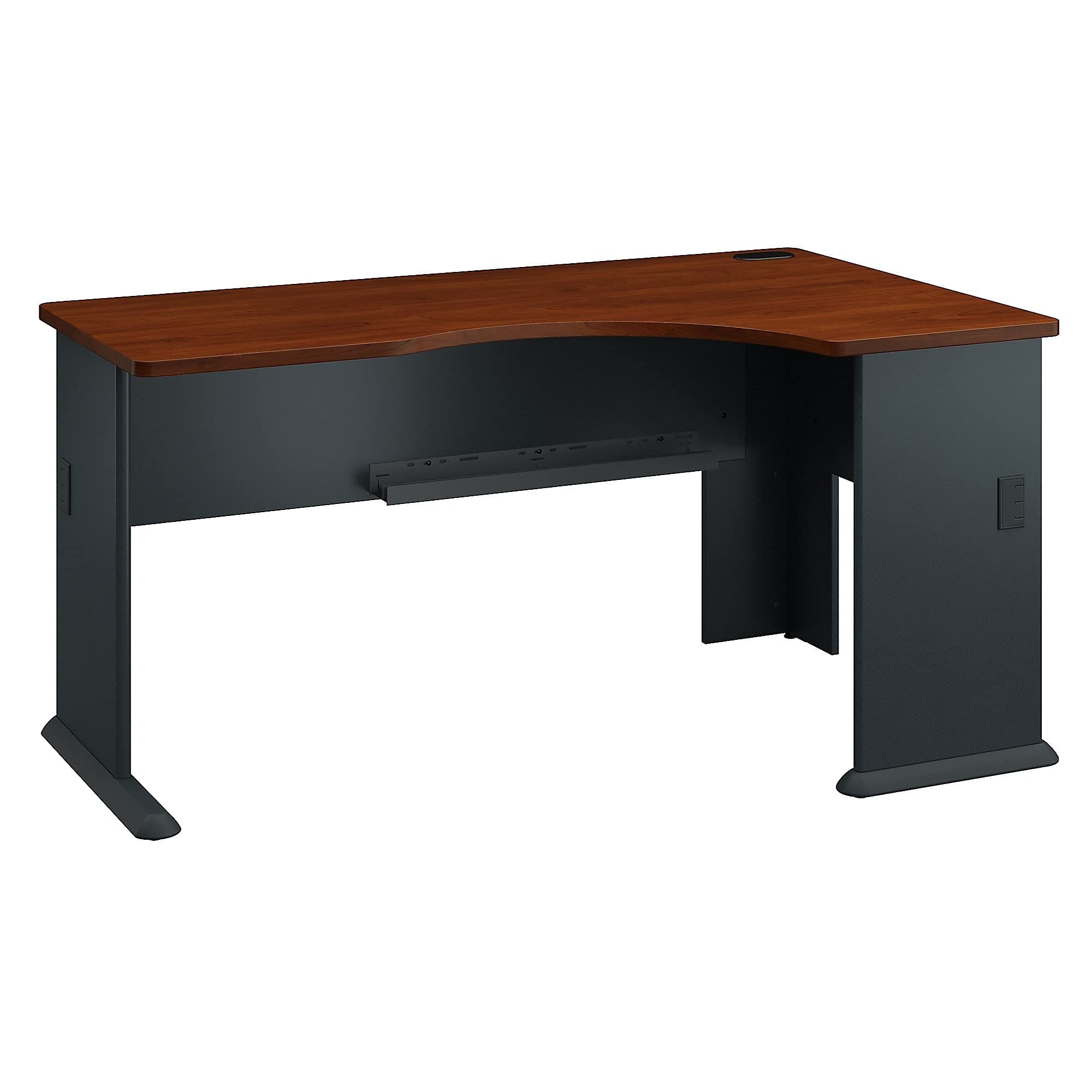 Bush Business Furniture Series A Right Corner Desk in Hansen Cherry and Galaxy