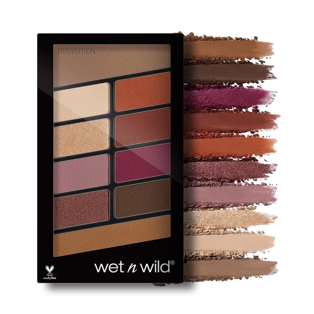 Color Icon 10 Pan Palette-Petalette Rosé in the air Eyeshadow Palette with 10 Bright & Matte Eyeshadow Colors for the Day to Night, Long-lasting,Easy-to-blend Formula, Rosé in the Air-10g