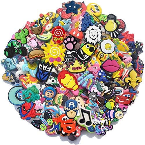 Bokcharms Lot of 25 50 100Pcs Random Shoe Charms for Clog Shoes & Bracelet Wristband