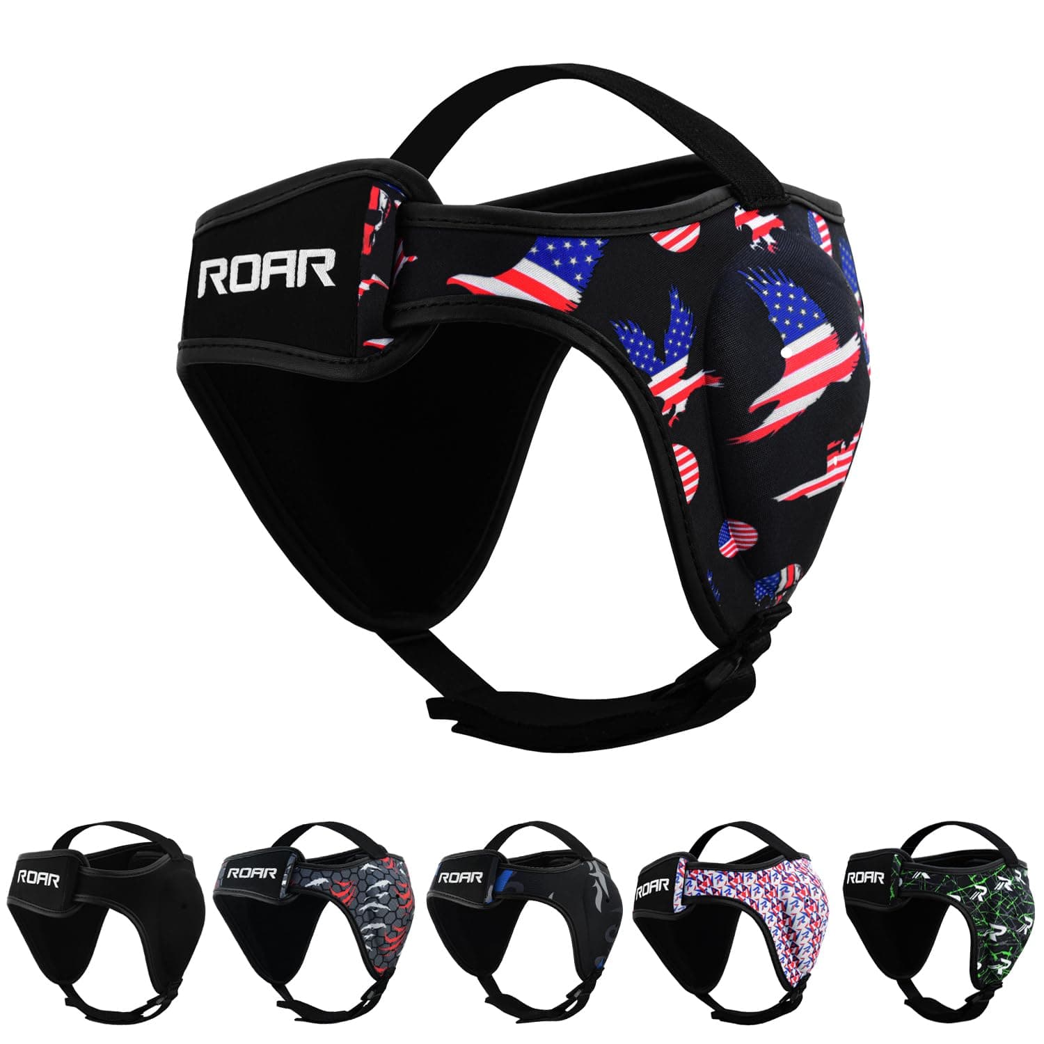 ROAR-INT Wrestling Headgear Men BJJ Ear Guard Protection MMA Grappling Cauliflower Helmet