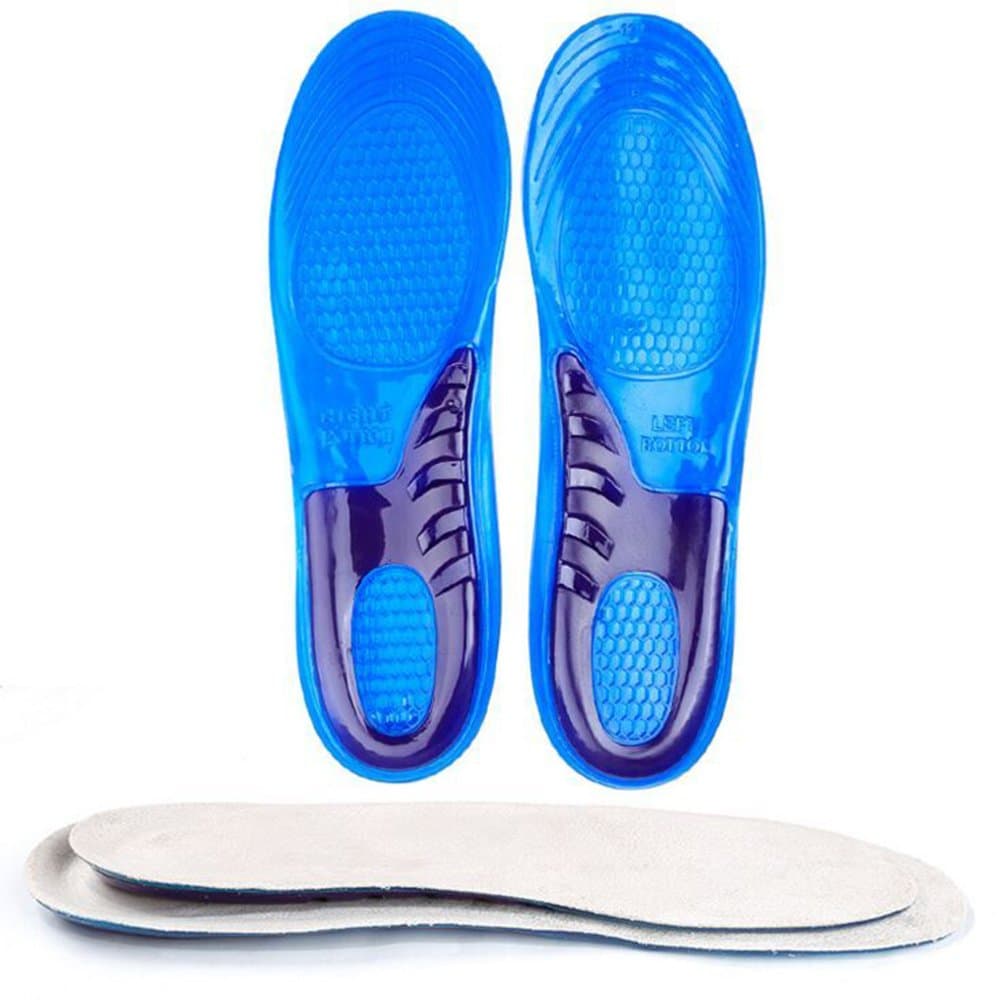 Speedfeet Sport Insole Gel Massaging Insole for Low Arches Orthopedic and Plantar Fasciitis Running,Silicone Insole for Men Shoes Insert(Sizes 8-13(3 Pair)