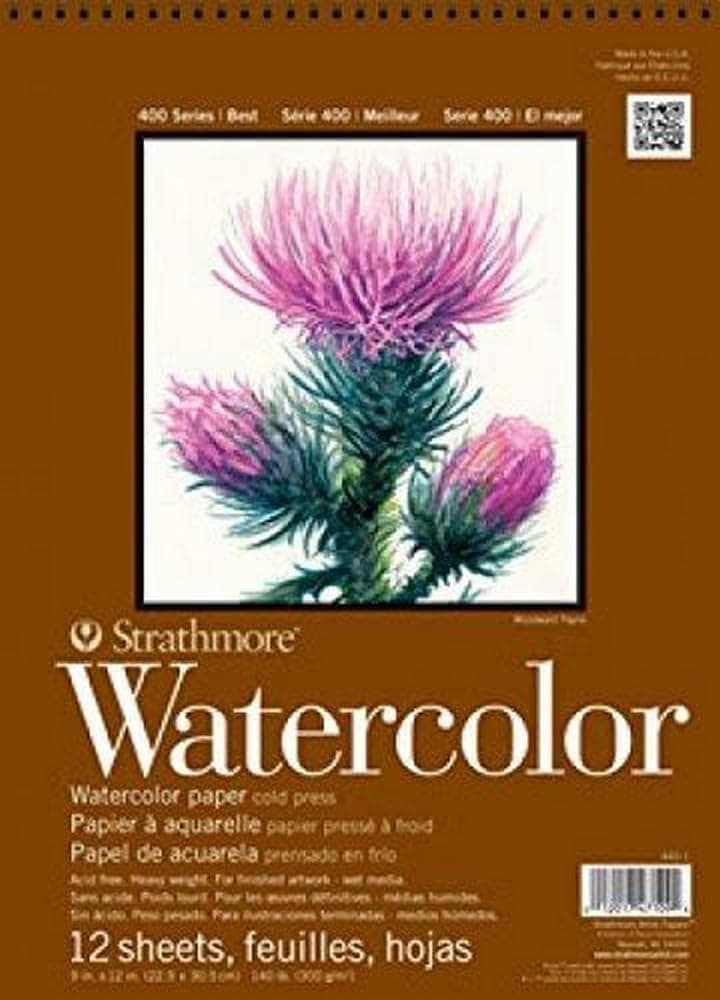 Strathmore 440-2 STR-440-2 12 Sheet No.140 Watercolor Cp Wire Bound Pad, 11 by 15", 11"x15"