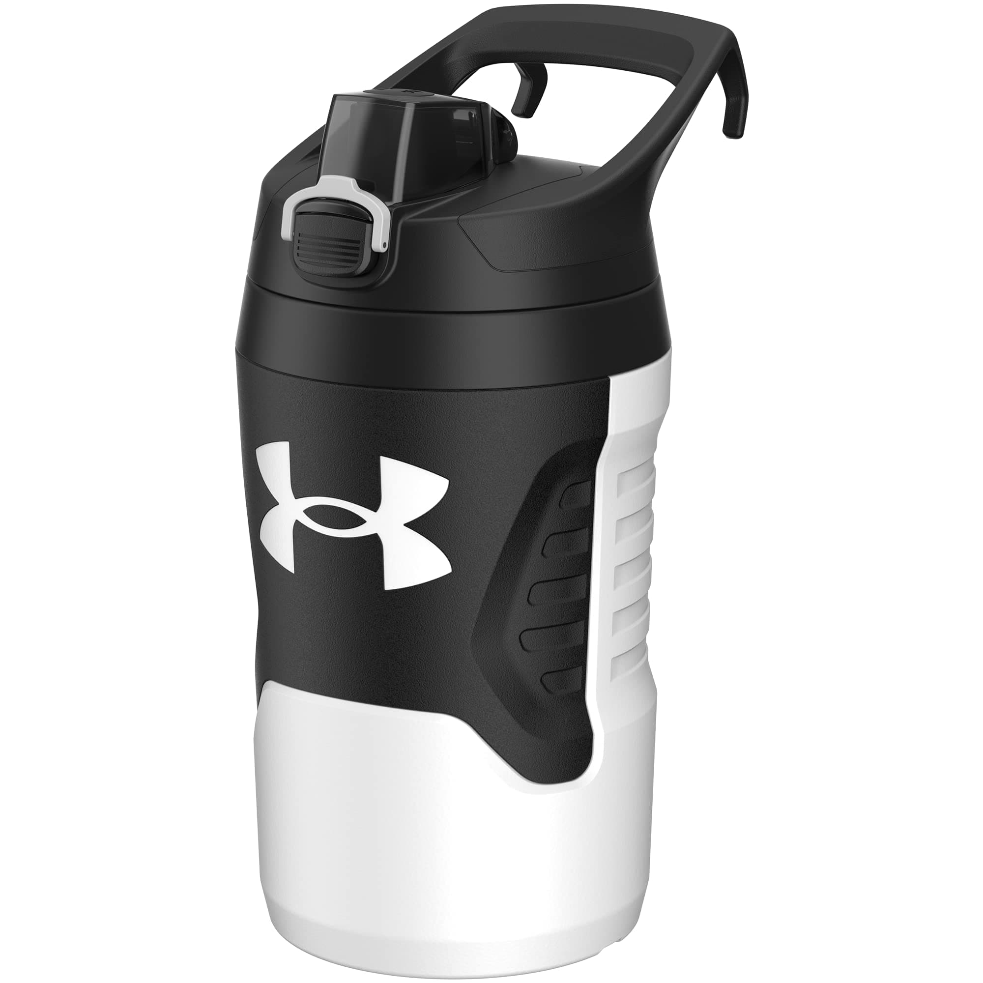 32 oz Insulated Water Bottles - Sports Water Jug with Fence Hook, Leak Resistant for Baseball, Football & More, 32 oz Insulated, White/Black