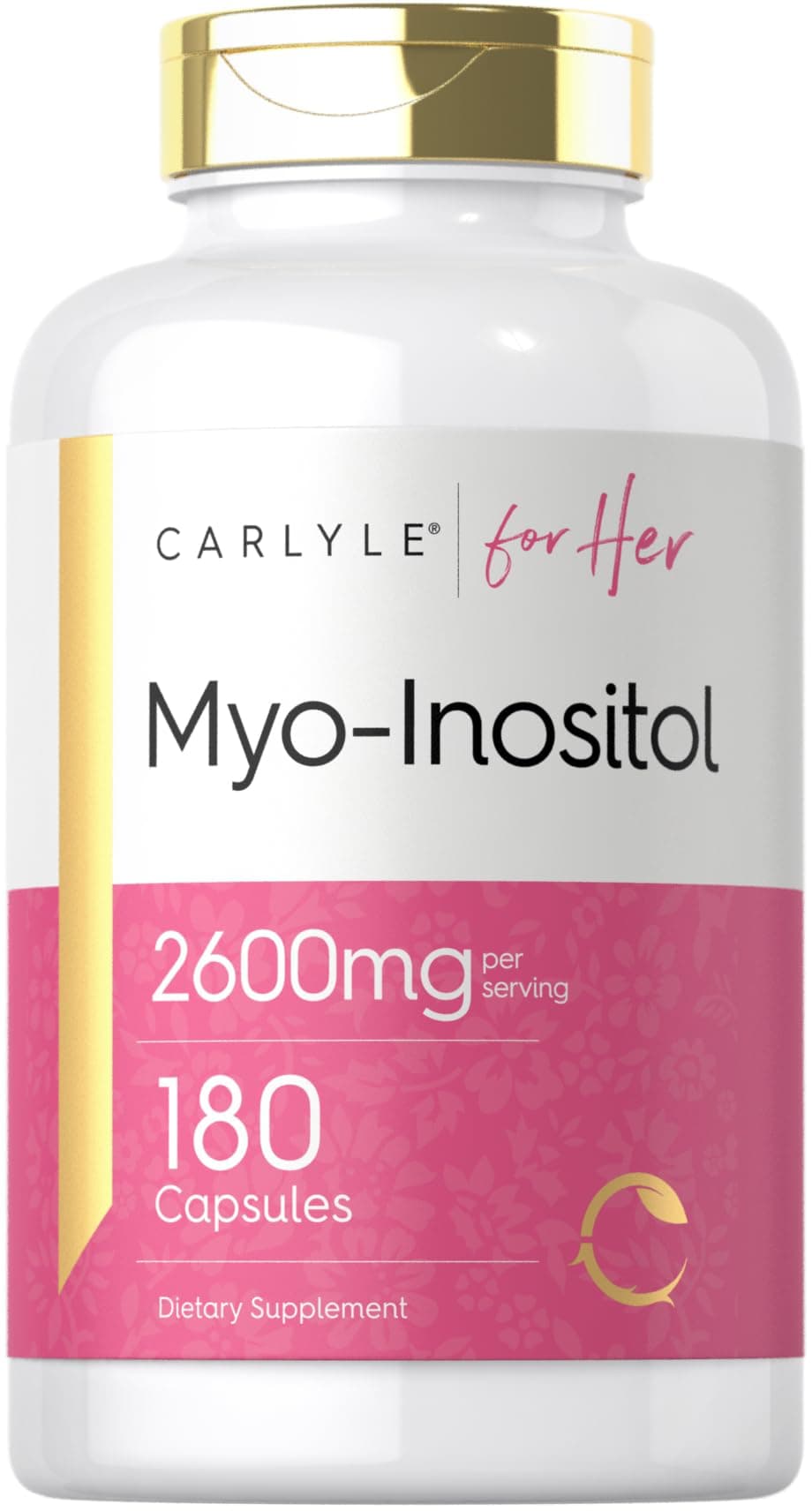 Myo-Inositol Supplement for Women | 2600mg | 180 Capsules | Extra Strength | Non-GMO, Gluten Free
