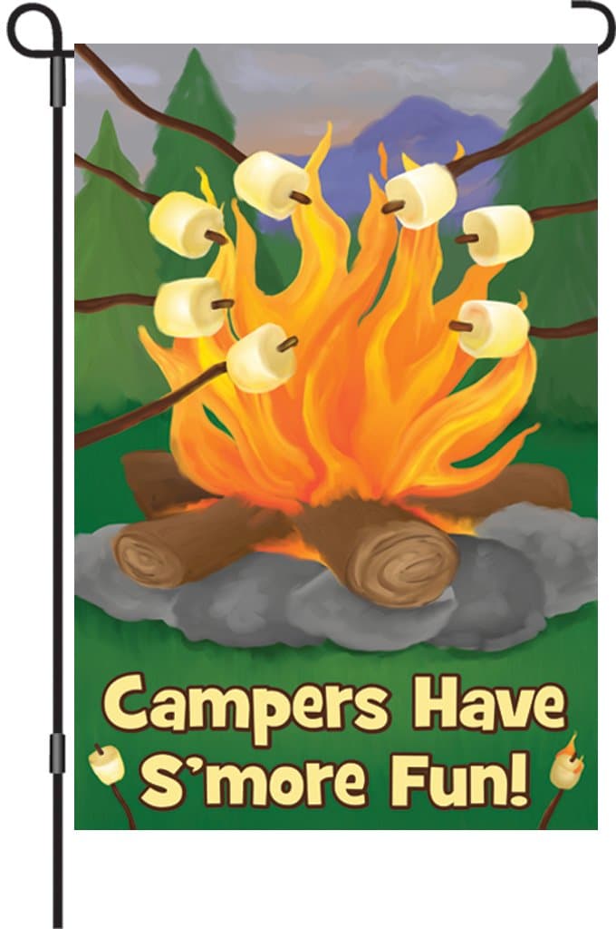 Premier 51109 Garden Brilliance Flag, S' More Fun, 12 by 18-Inch