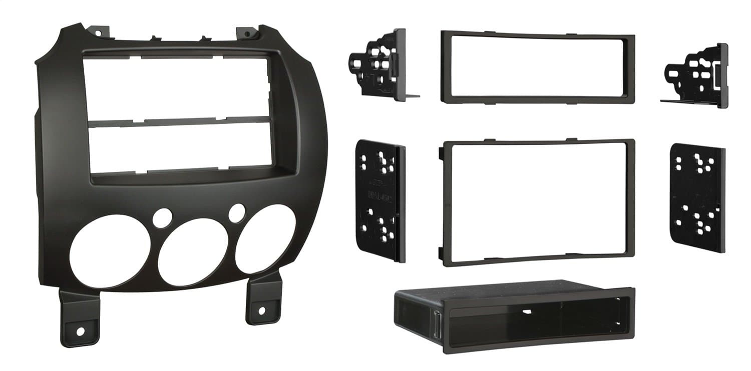 Metra99-7518B Single/Double DIN Dash Installation Kit for 2007-Up Mazda 2 Vehicles, Black, Model:997518B