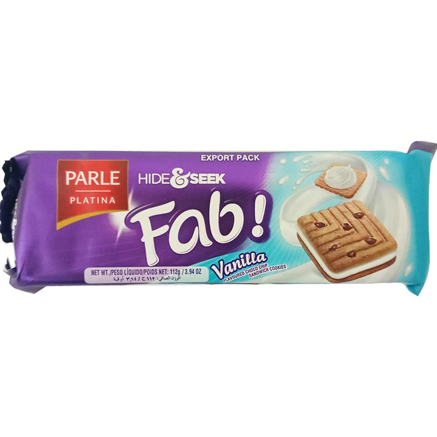 Hide & Seek Fab Vanilla Cream Biscuits 112g