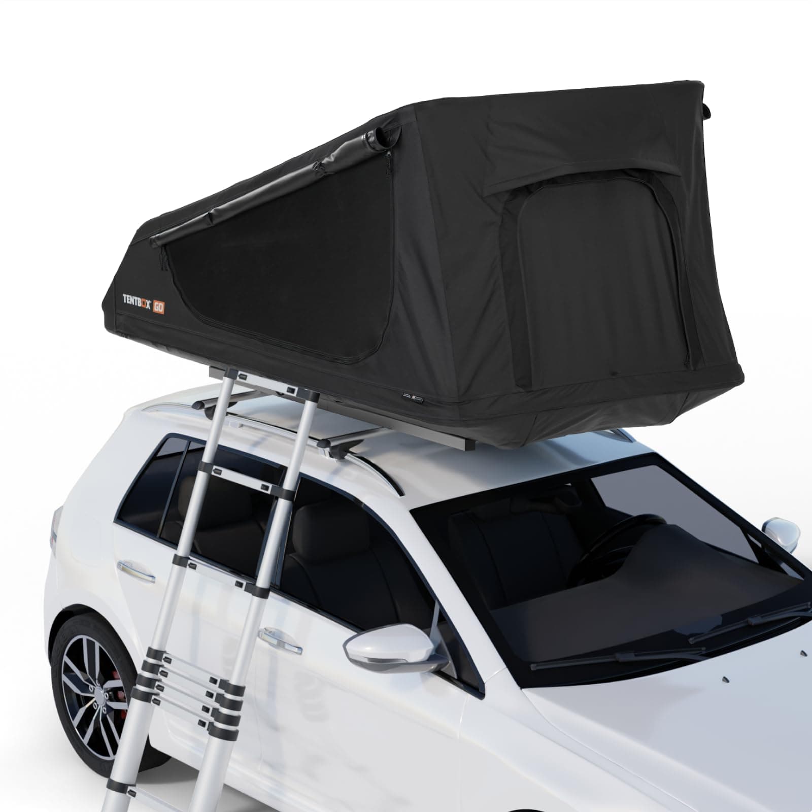 TentBox GO - Super Lightweight Roof Tent 33kg - Pops Up In Seconds - Easy To Fit On Any Vehicle - Easy To Store - 2 Person Black TentBox Roof Top Tent