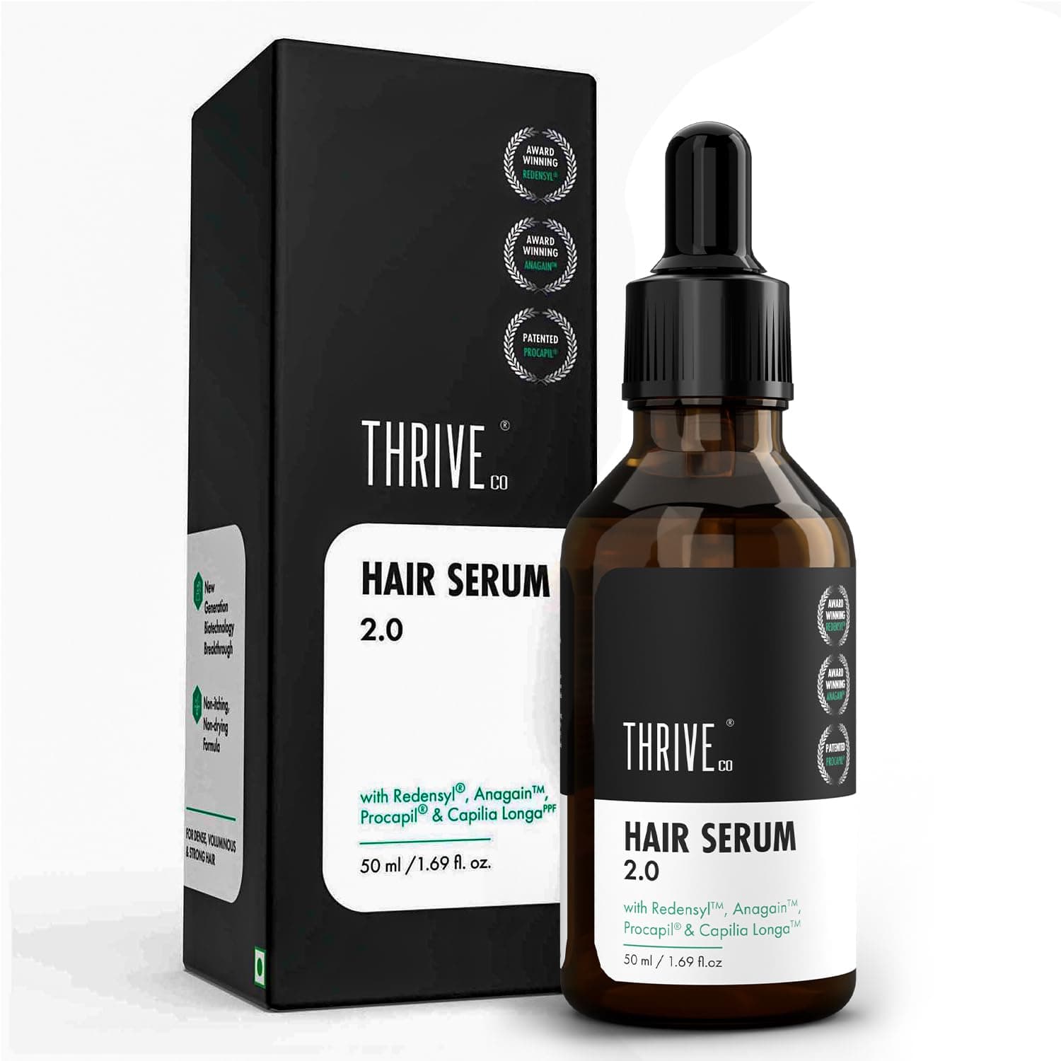 ThriveCo Hair Growth Serum | with Rosemary, Redensyl, Anagain & Procapil For Hair Fall Control | For Men & Women | 50ml