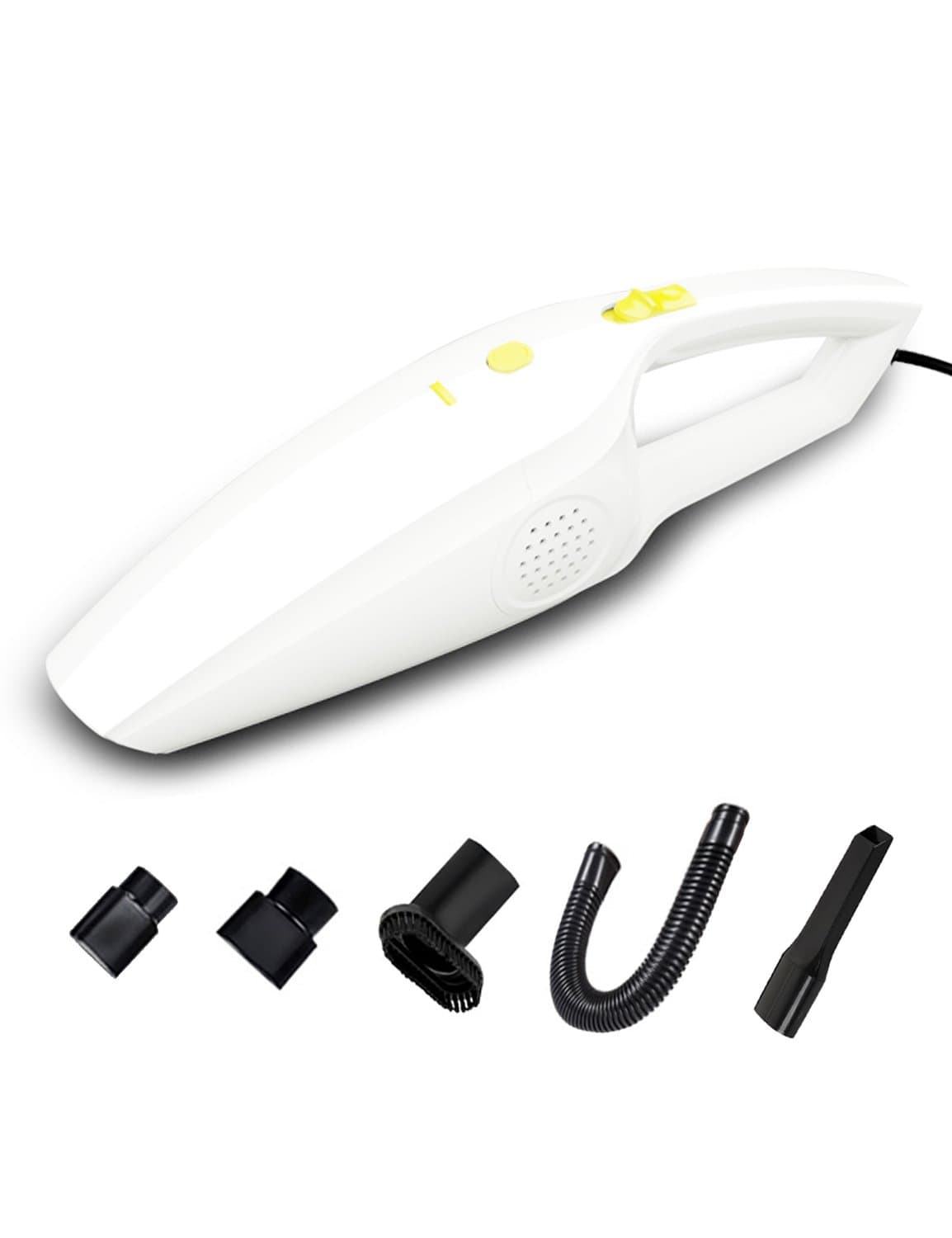 Car Vacuum Cleaner - Tcisa 12V 106W Wet Dry Portable Handheld Auto Hand Vacuum with 16.4FT Power Cord, White
