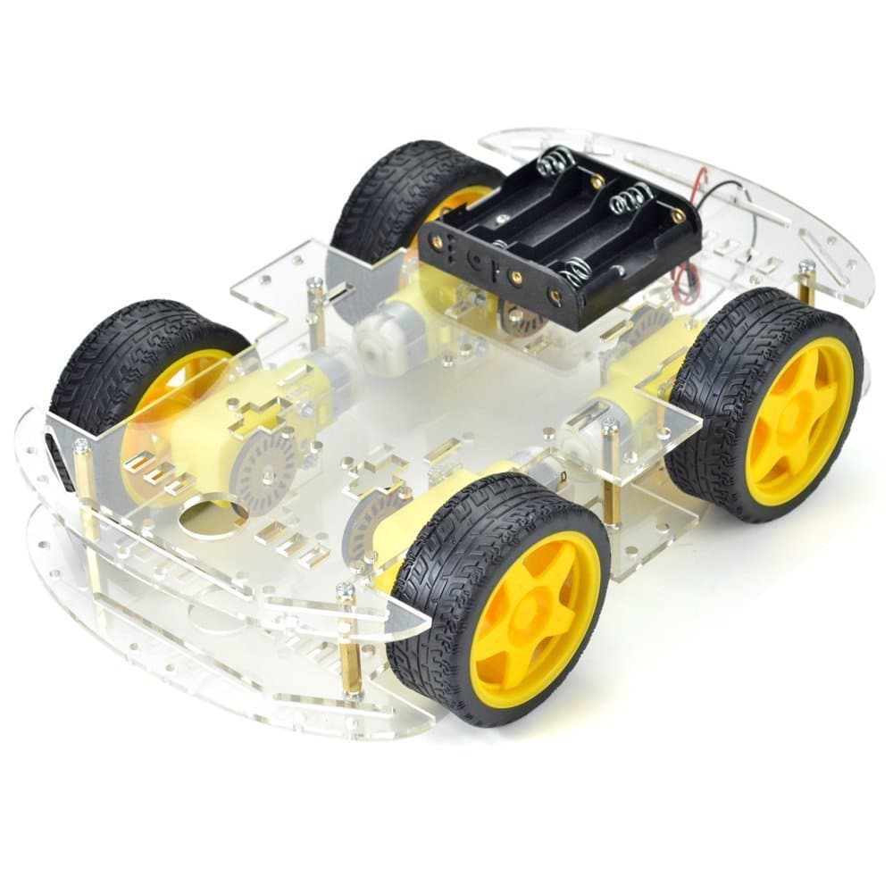 Robocraze DIY 4-wheel Drive Robot Smart Car Chassis Kits with Speed Encoder For RC Car