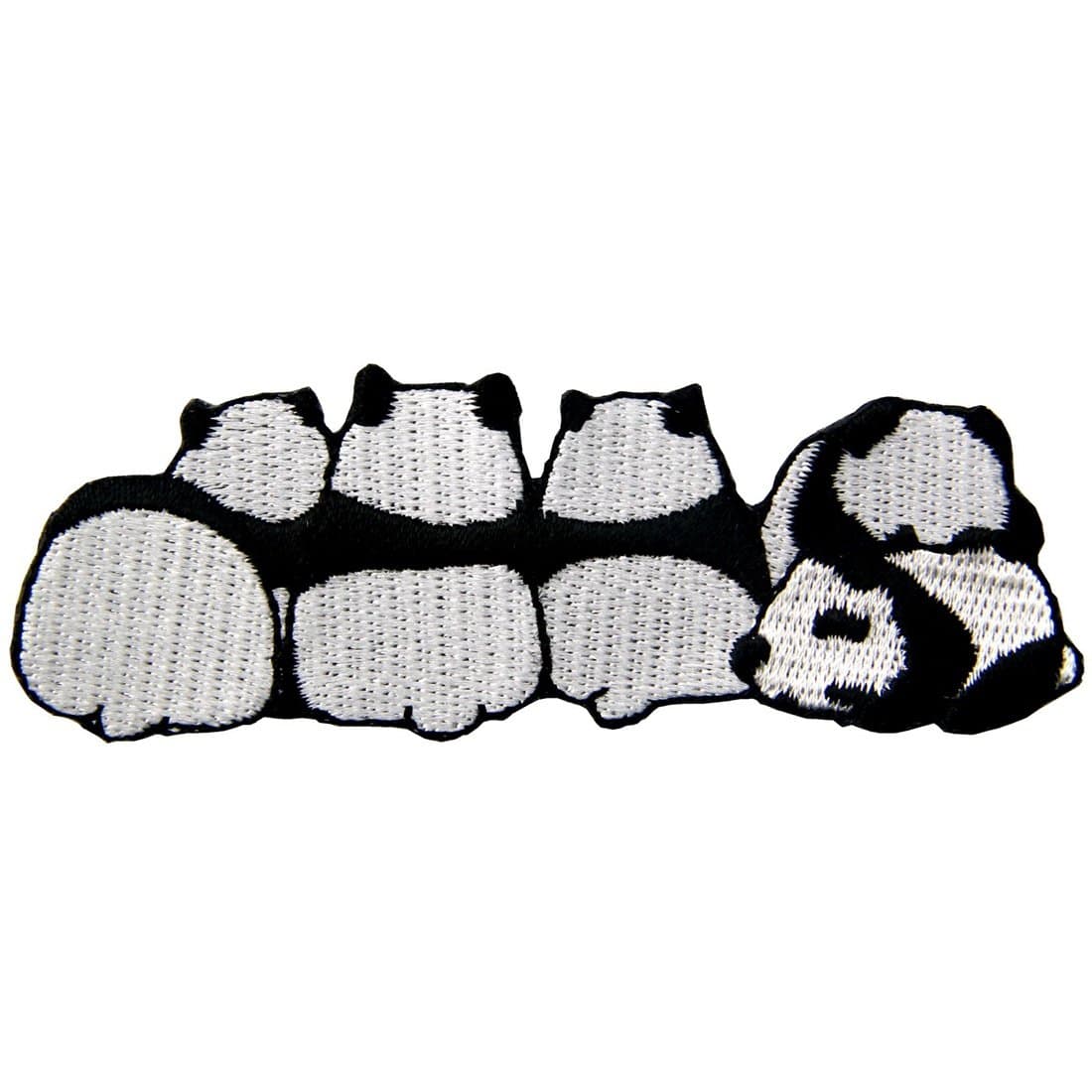 Cute Panda Patch Funny Applique Embroidered Iron On Sew On Emblem