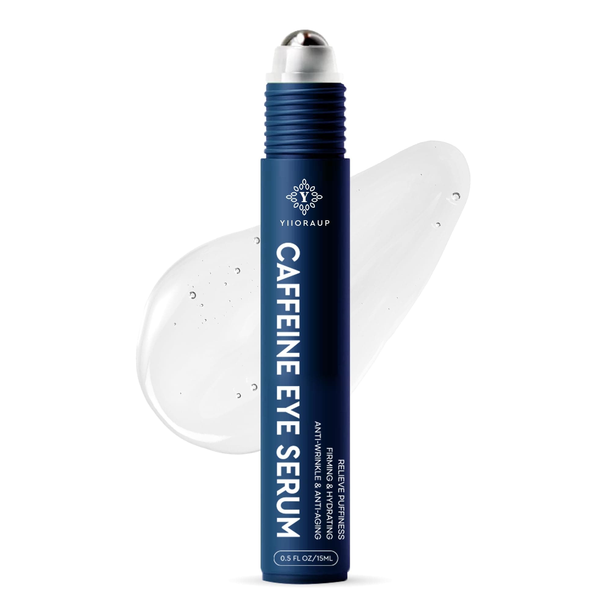 Caffeine Eye Cream for Men: Under Eye Roller for Bags and Puffy Eyes Treatment - Men's Cooling Stick and Depuffer for Dark Circles and Puffiness 0.5 fl.oz.