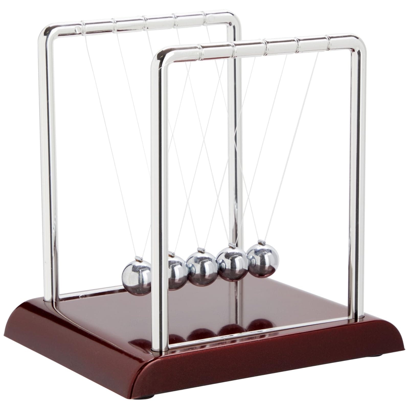 Newton's Cradle Balance Pendulum, Physics Learning Desk Toy, Swinging Kinetic Balls for Home, Office Decoration, Stress Relief, Fun Science Fidget Accessories (18 x 18 x 15 cm)
