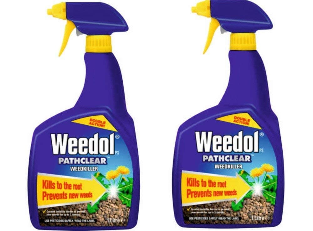 2 x Spray Bottles of Weedol Pathclear Weedkiller, Double Action, Kills to the root & prevents new weeds