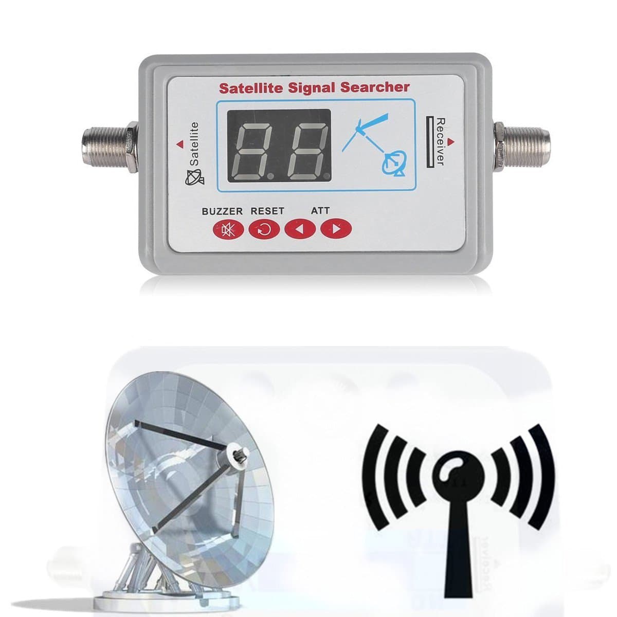 Satellite Finders, Signal Strength Meter Finder/Mini Digital TV Antenna for Dish Network Directv FTA Dish