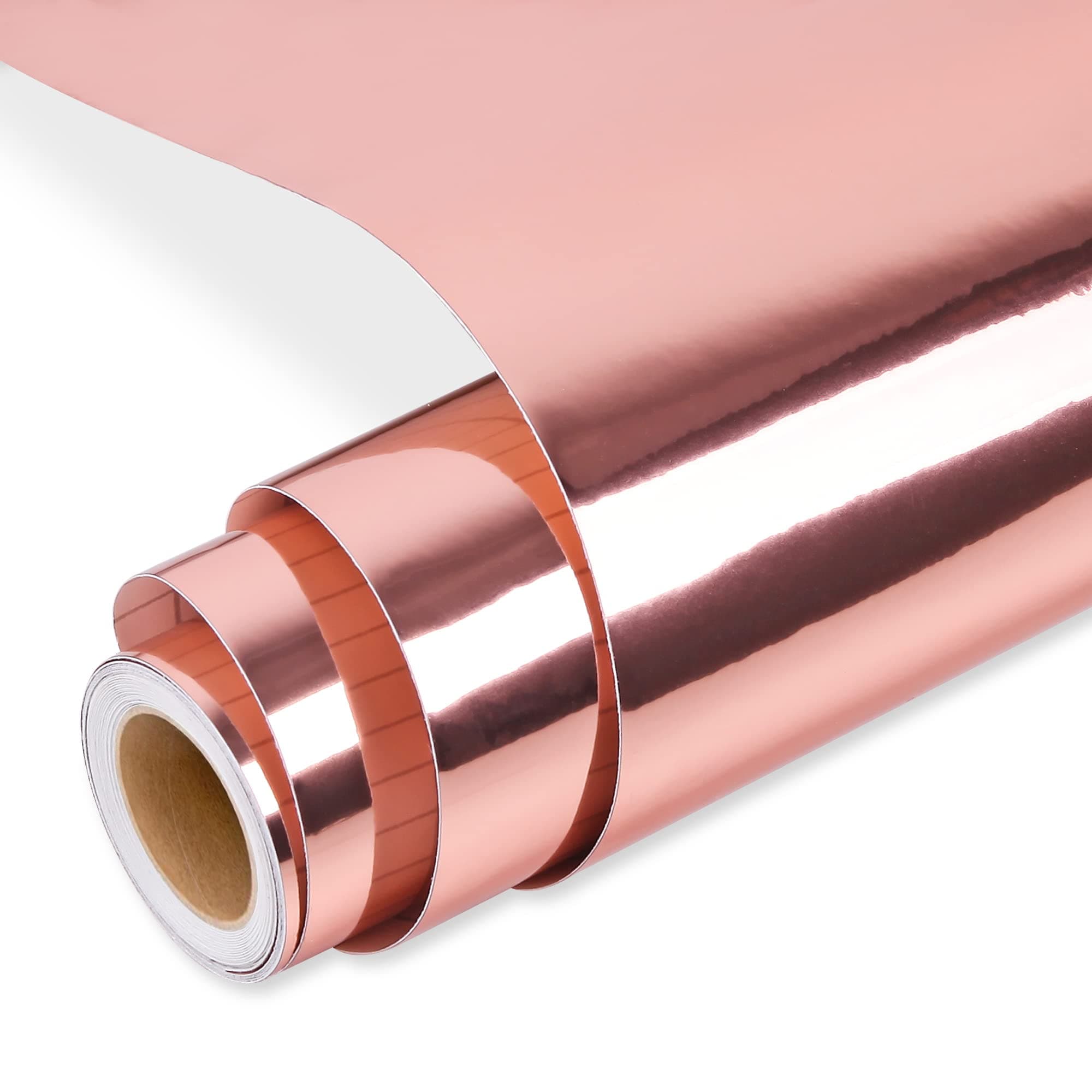 Prime Vinyl Adhesive Chrome Rose Gold Permanent Vinyl Roll for Cricut - 12inx10ft