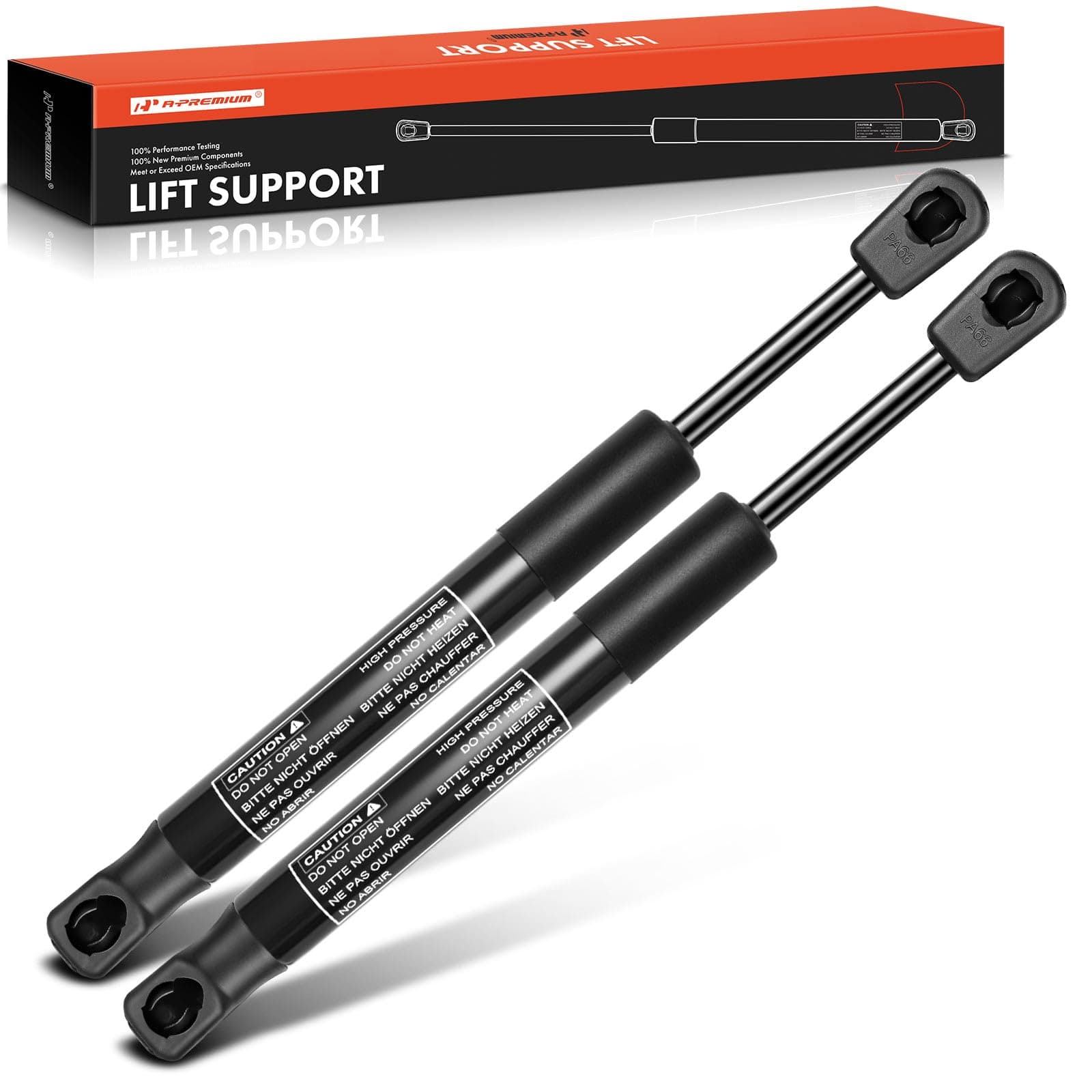 Rear Window Glass Lift Supports Shock Struts Replacement for Porsche Cayenne 2003-2010 Pack of 2