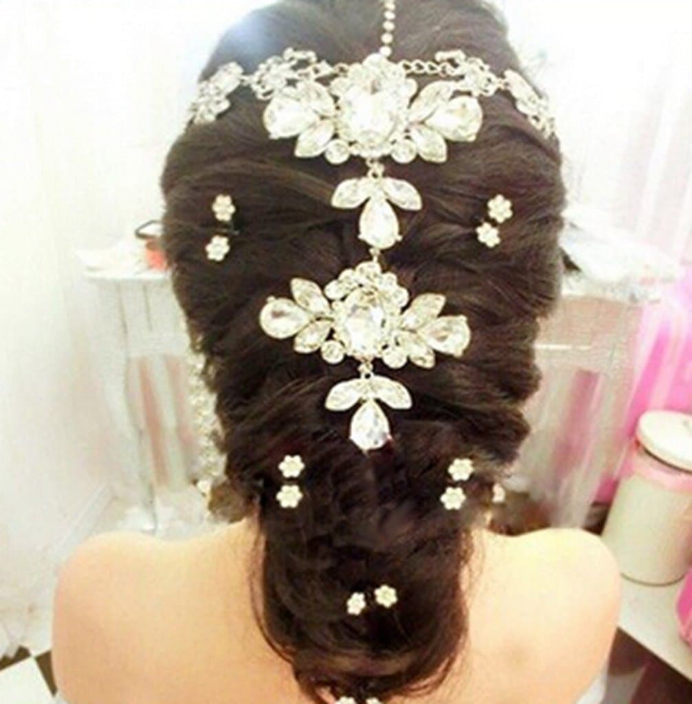 HEBEW Shining Rhombus Style Tiara Crown Headband Comb Pin(TZL60)