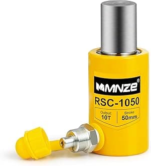 10T 50mm/2" Stroke Hydraulic Cylinder Jack Porta Power Ram Jack Single Acting Lifting Cylinder Retract Automatically for Machinery Ship Bridge Construction