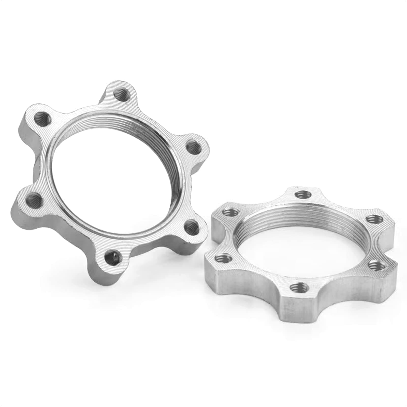 2 PCS 44MM Bike Freewheel Threaded Hubs Disk Disc Aluminium Alloy Brake Rotor 6 Bolt Bicycle Flange Adapter