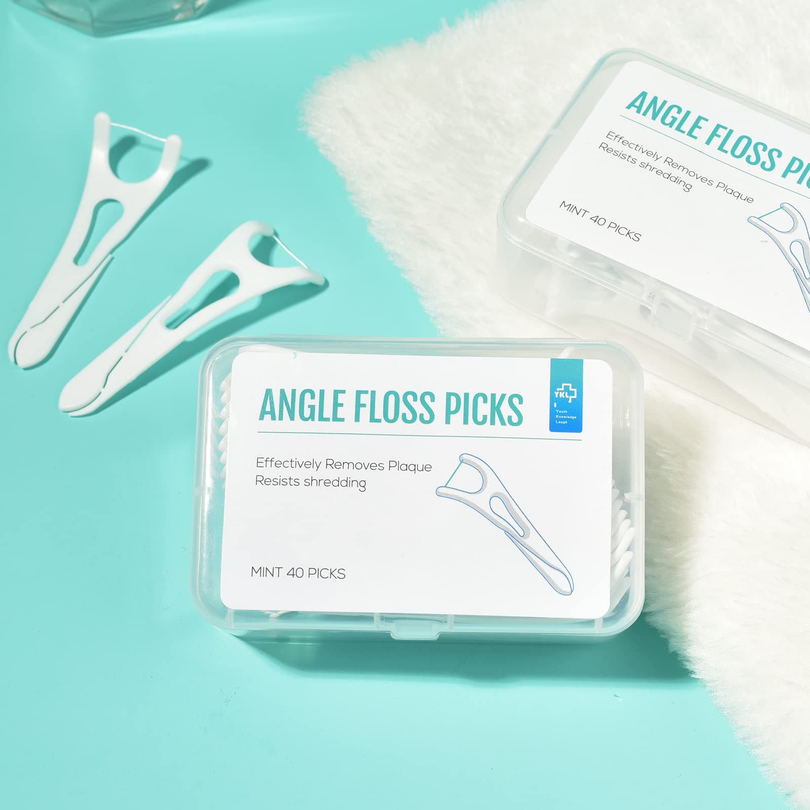 Dental Floss Toothpick Multifunctional Mint Flavored Dental Floss Stick Portable Orthodontic Toothpick Cleaner (120sticks)...(3box)