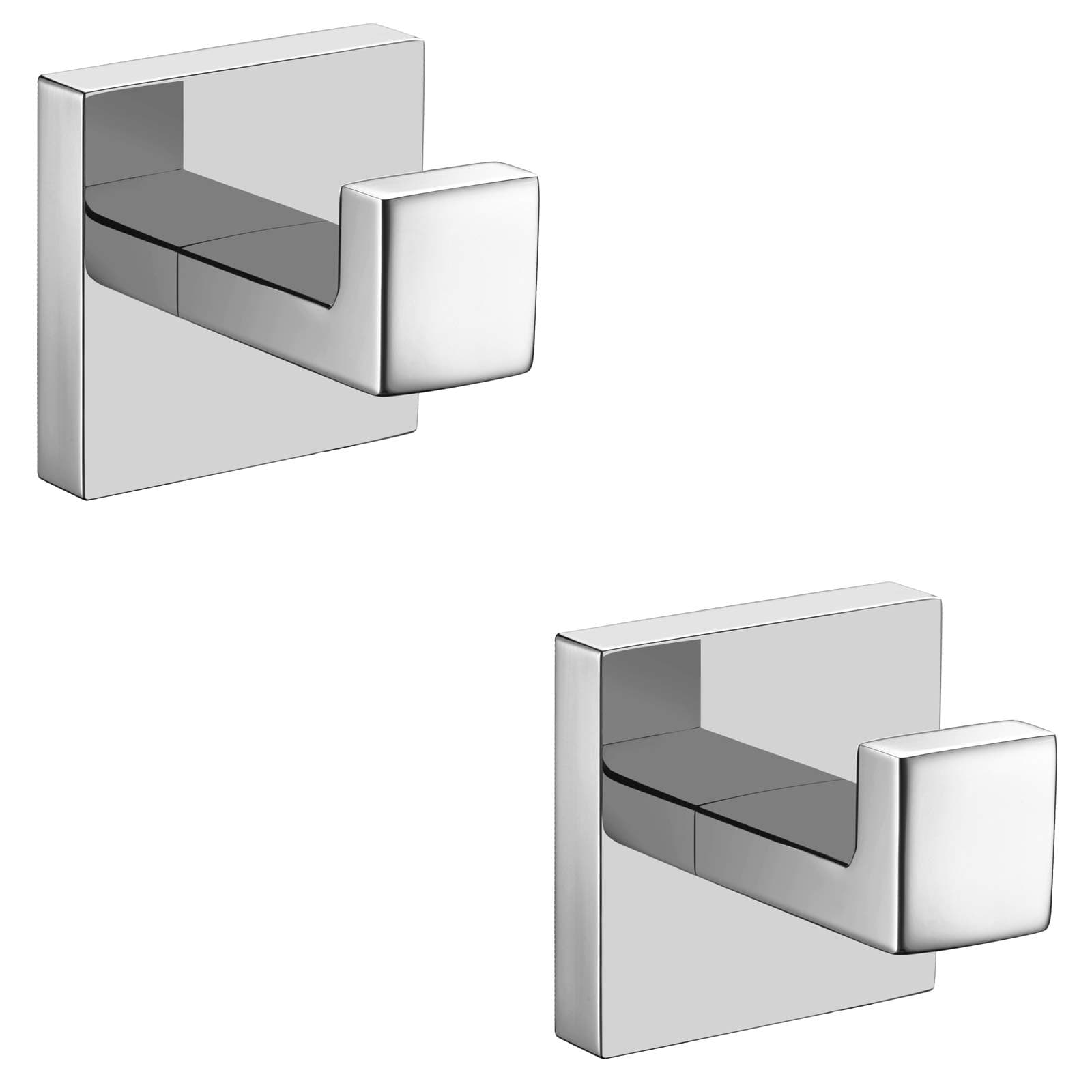 Nolimas Polished Chrome Towel Coat Hooks SUS304 Stainless Steel Bathroom Bathroom Hardware Clothes Garage Hotel Cabinet Closet Sponges Robe Hook Wall Mounted Kitchen Heavy Duty Bath Door Hanger