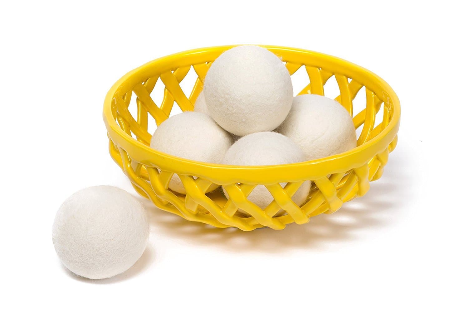 Wool Dryer Balls - Natural Fabric Softener, Reusable Handmade Nontoxic Hypoallergenic 100% Organic Made in USA - Natural Softener & Perfect for Sensitive Skin - 6-Pack