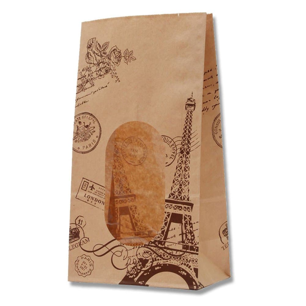 HEIKO Heiko Paper bag with a window Travel stamp (NO.6) (Pack of 50 sheets) (japan import) MADO-11