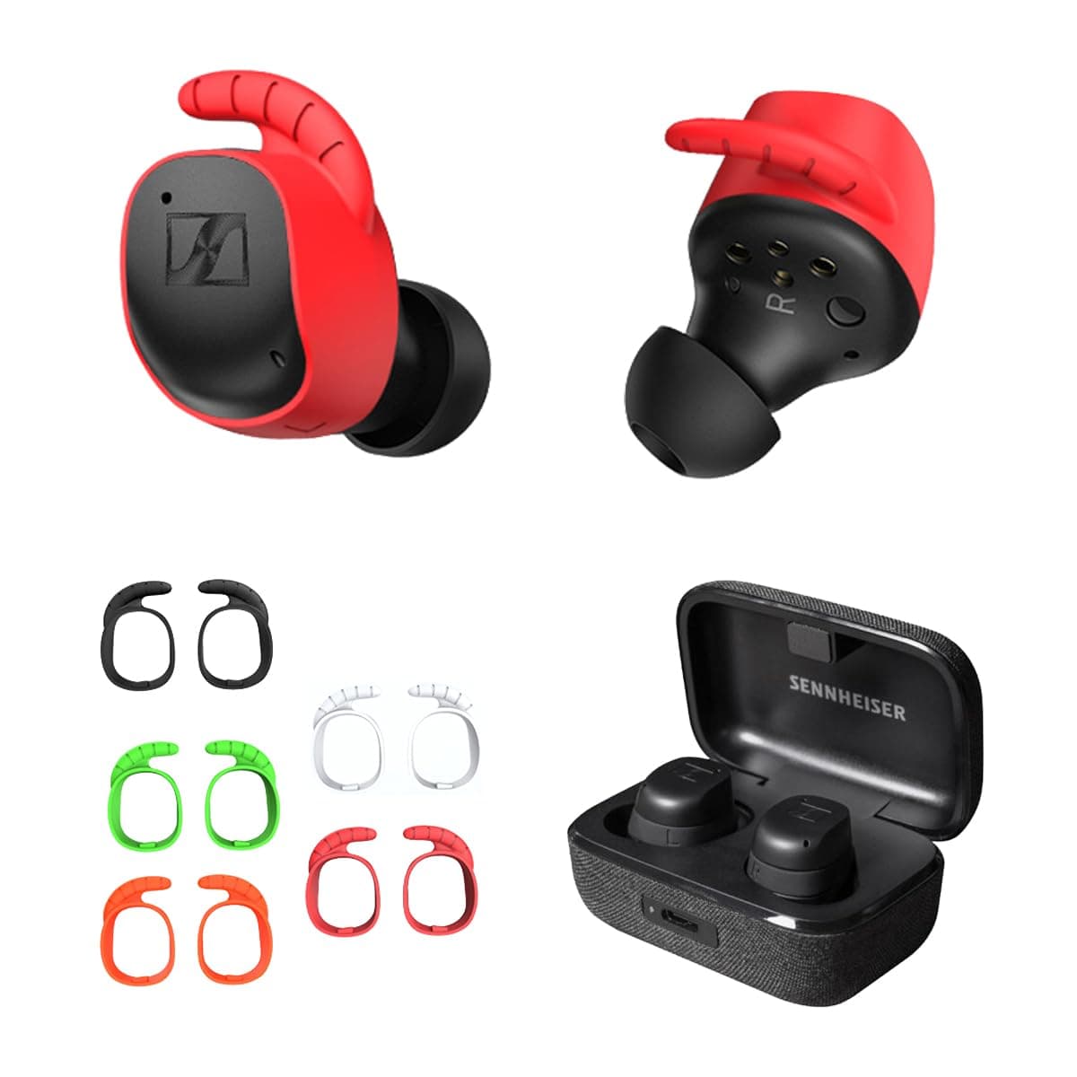 Luckvan 5 Pairs Sport Ear Cover for Sennheiser Momentum True Wireless 3 Ear Hook Anti-Slip Earbuds Cover Replacement Fit in Sennheiser Momentum 3 Case