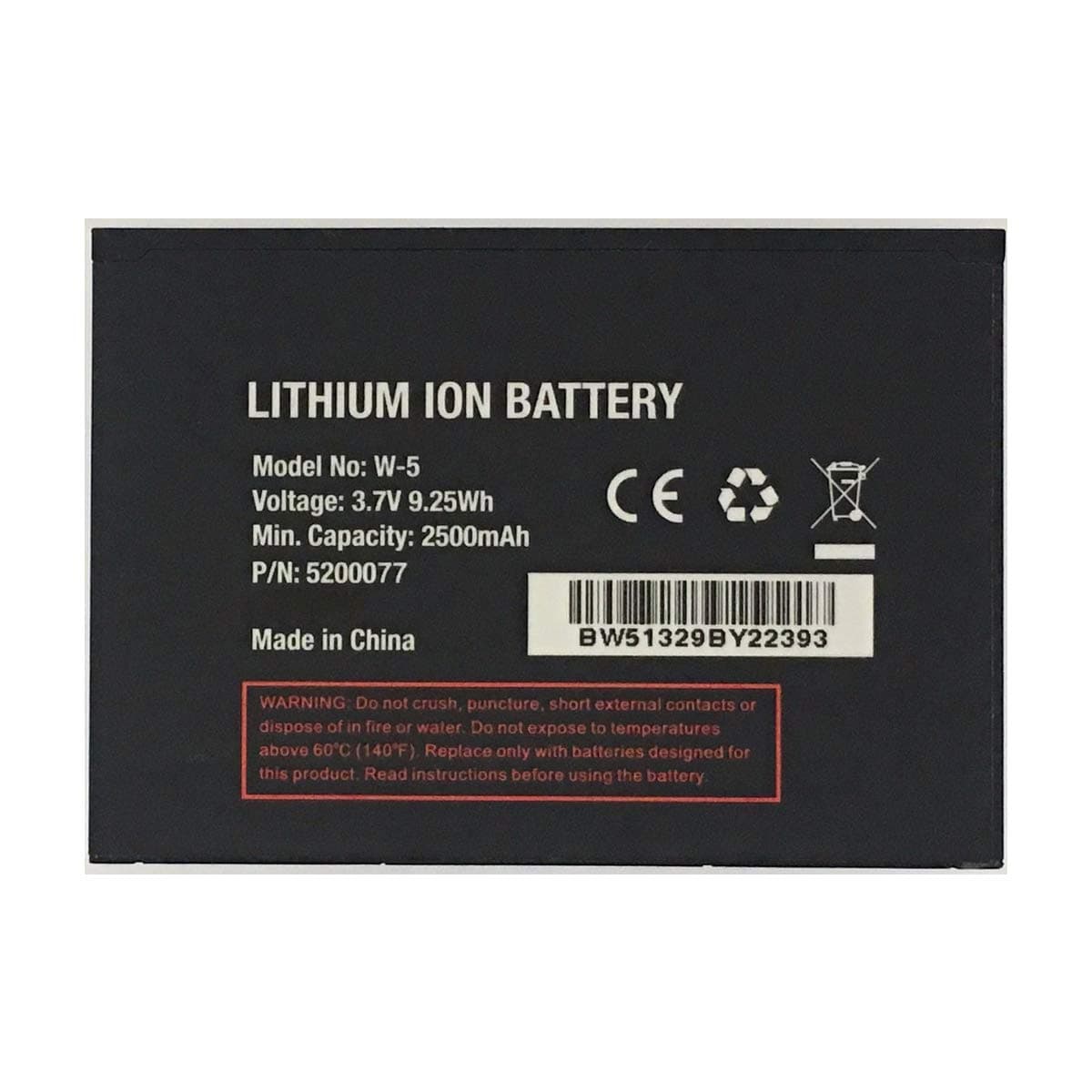 JIEReplacement W-5 Battery for Sprint AirCard 770S, AirCard 771S AT&T Unite (AC770S), UNITE-344B Mobile WiFi Hotspot Netgear 5200031 5200060 5200077