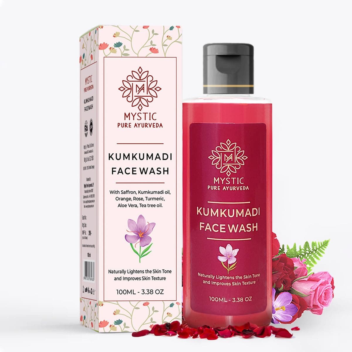 Kumkumadi Ayurvedic Face Wash for Skin Brightening & Improving Skin Tone- SLS & Paraben Free Face Wash- 100ml