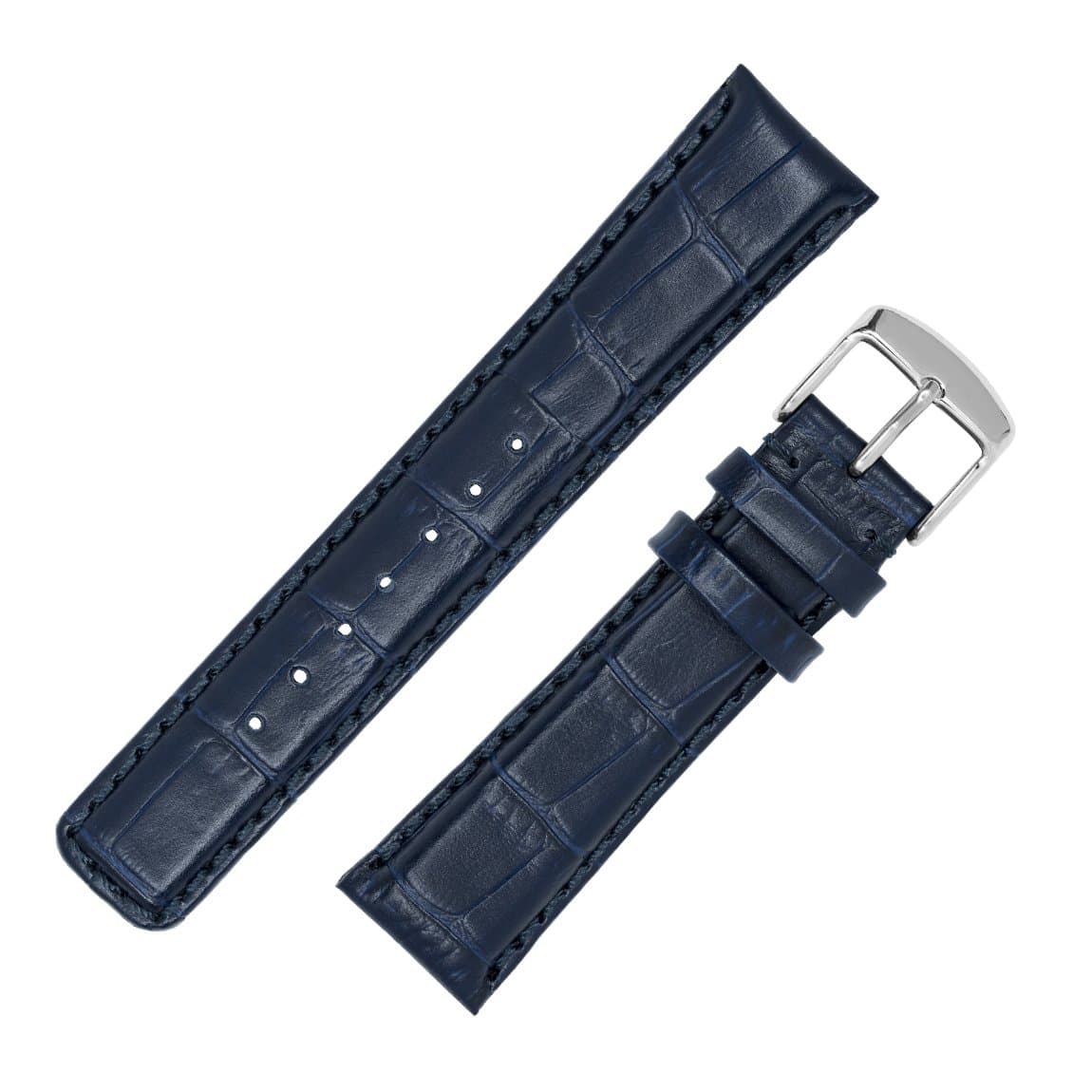 IWC-Style Alligator-Embossed Watch Strap in Blue