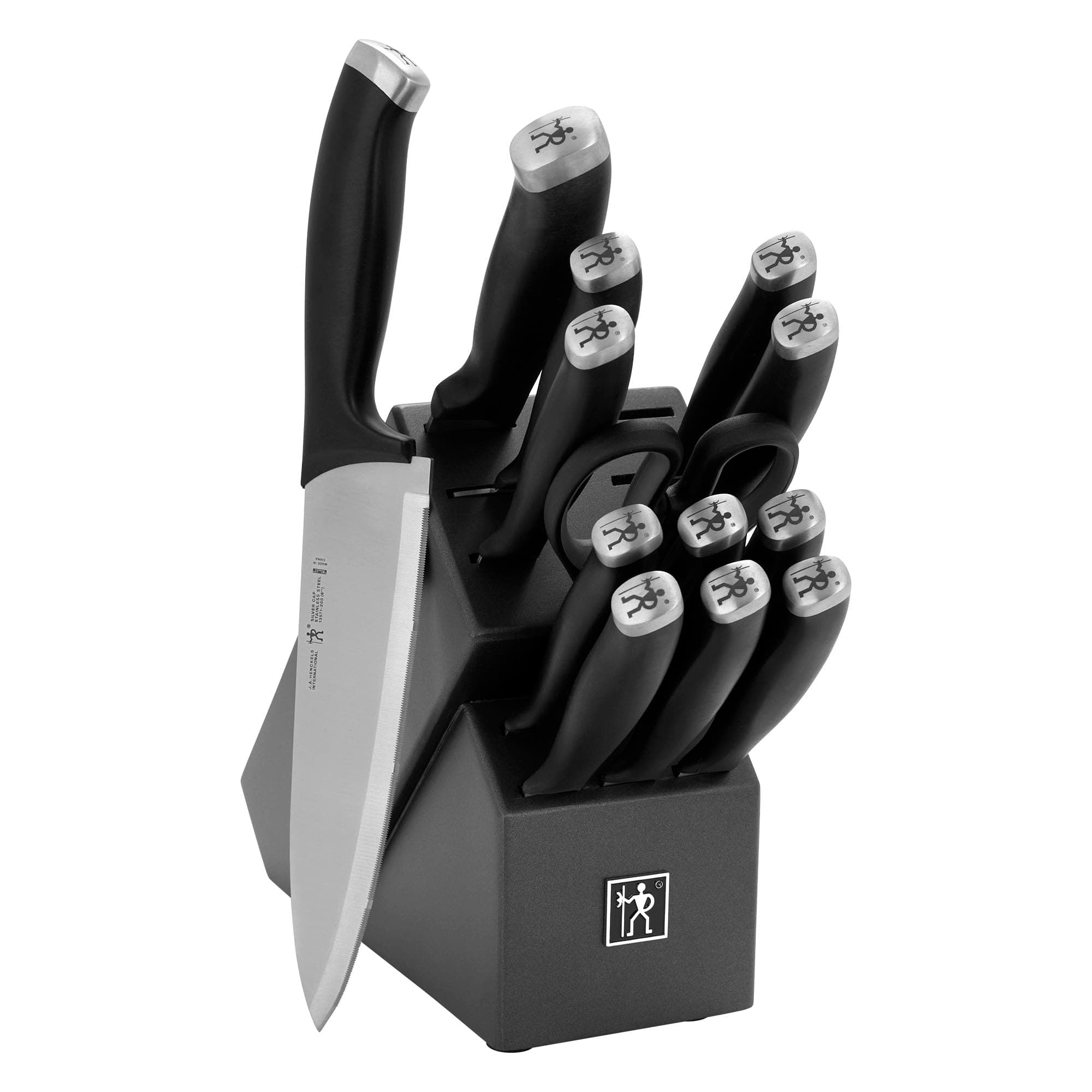Silvercap 14 Piece Knife Block Set, Black