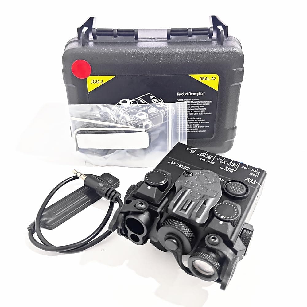 Haowenzhen AN/PEQ-15A DBAL-A2 LED White Light + Lenses with Remote Switch Tactical Hunting Battery Box
