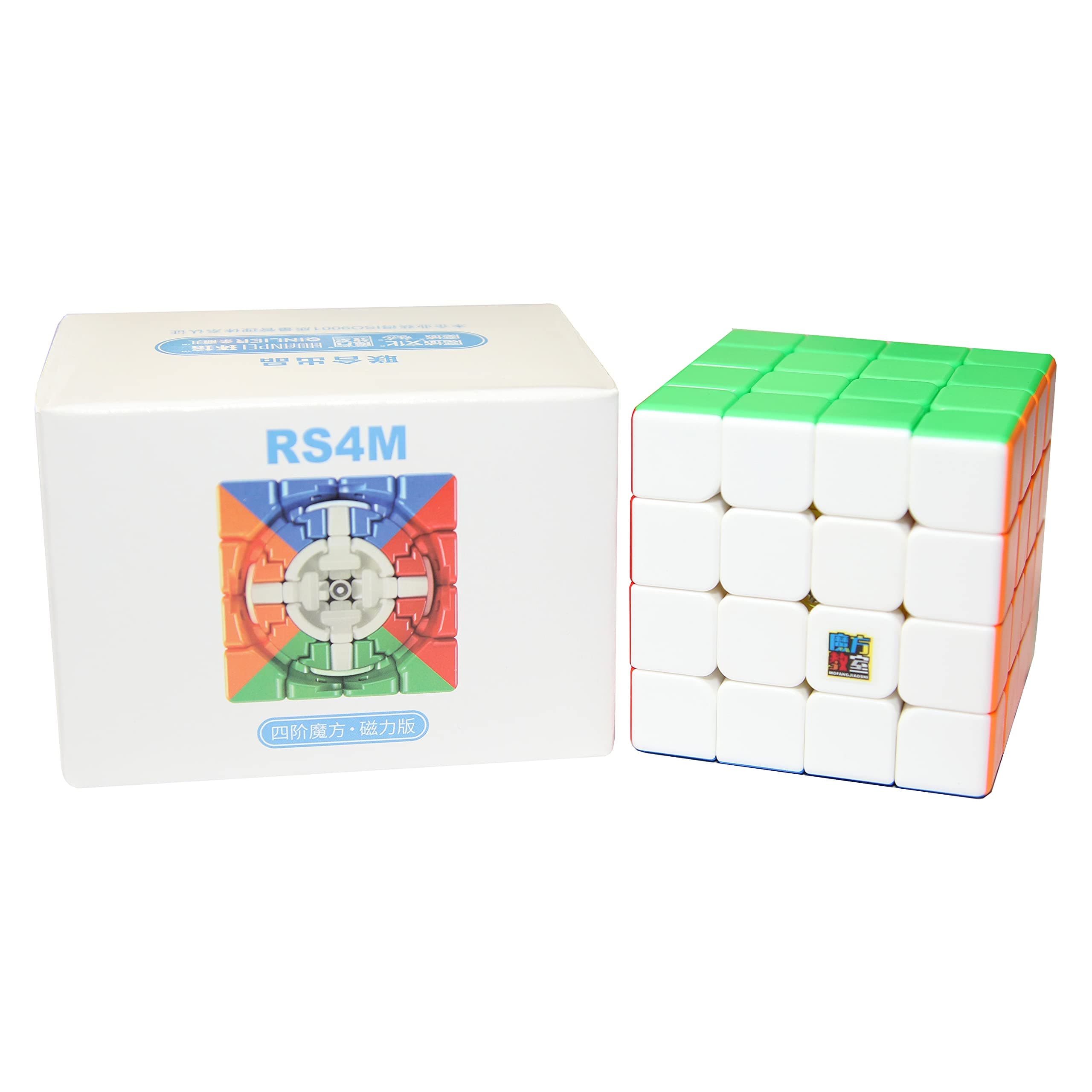 CuberShop Moyu RS4M 2020 Speed Cube, Cost-Effective Magnetic 4x4 Speed Cube Puzzles, MFJS Cubing Classroom 4 by 4 Stickerless Professional Speed Cubing (RS 4M 2020 Stickerless) Budget Cube