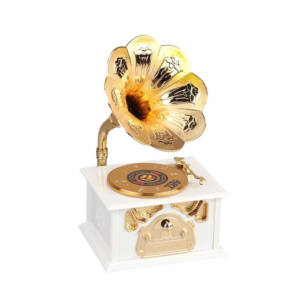 HOLPPO -UGR Music box end gramophone hand pure -birthday gift for girl/boy HOLPPO-UGR (Color: B)
