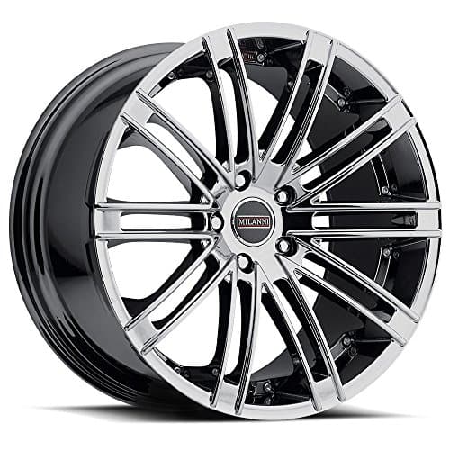 MILANNI 9032 Kahn Rim 22X10.5 5X112 Offset 42 Phantom Chrome (Quantity of 1)