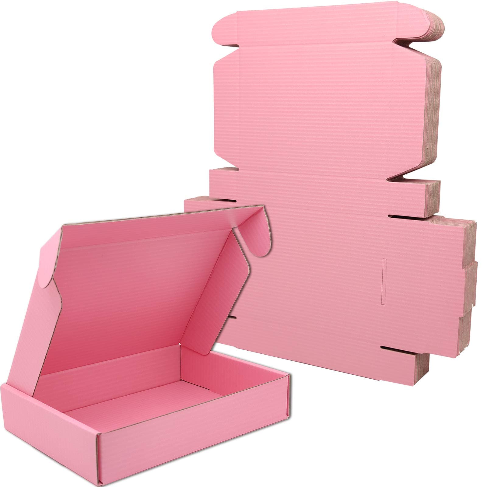 Small Pink Shipping Boxes for Small Business Pack of 25-8x5.5x1.6 inches Cardboard Corrugated Mailer Boxes for Shipping Packaging Craft Gifts Giving Products