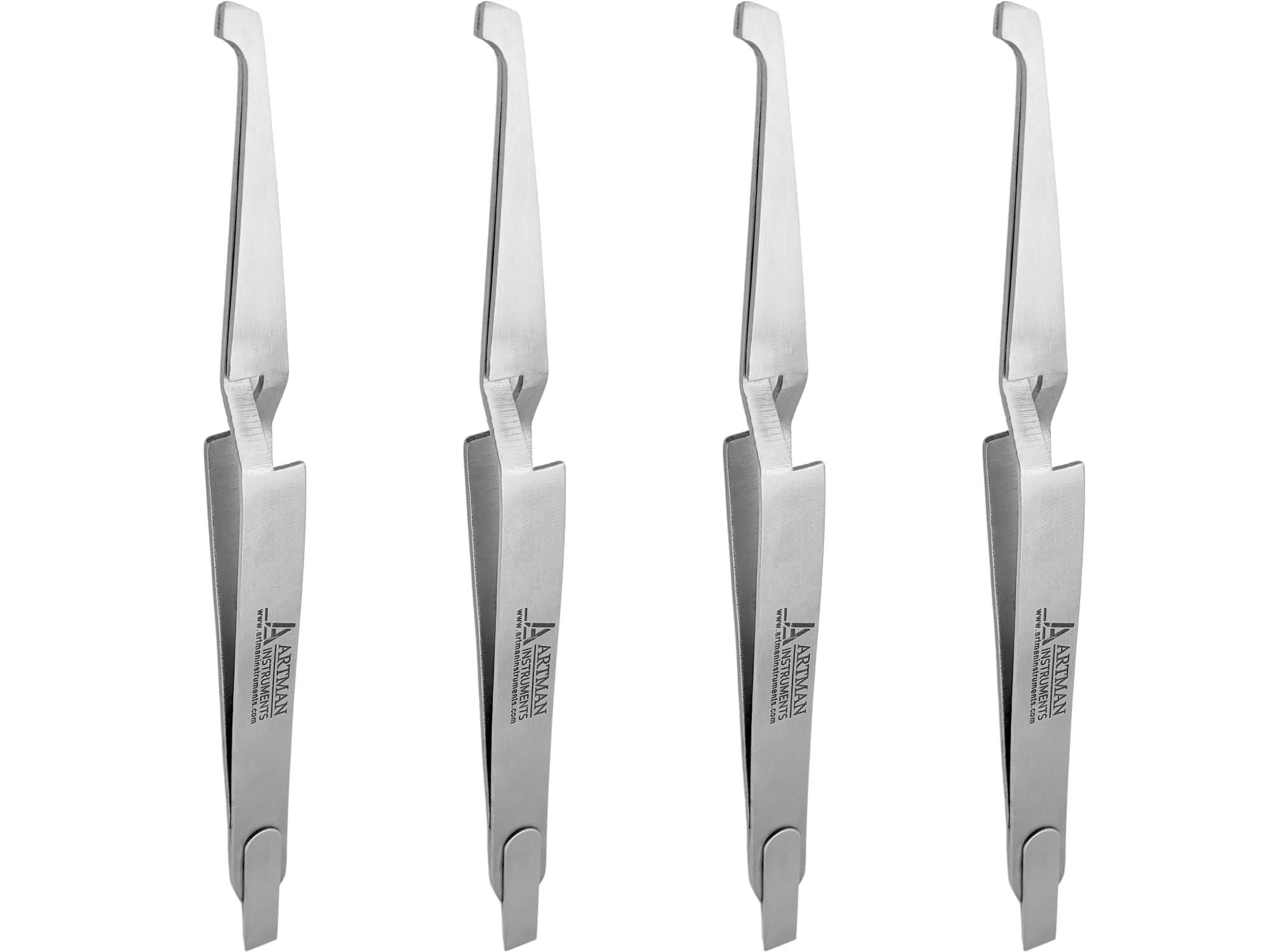 Artman InstrumentsOrthodontic Bracket Placer Tweezers – Self-Holding Bracket Holder Pliers, Stainless Steel, Precision Tool for Orthodontic Procedures, Durable and Autoclavable (Pack of 4)