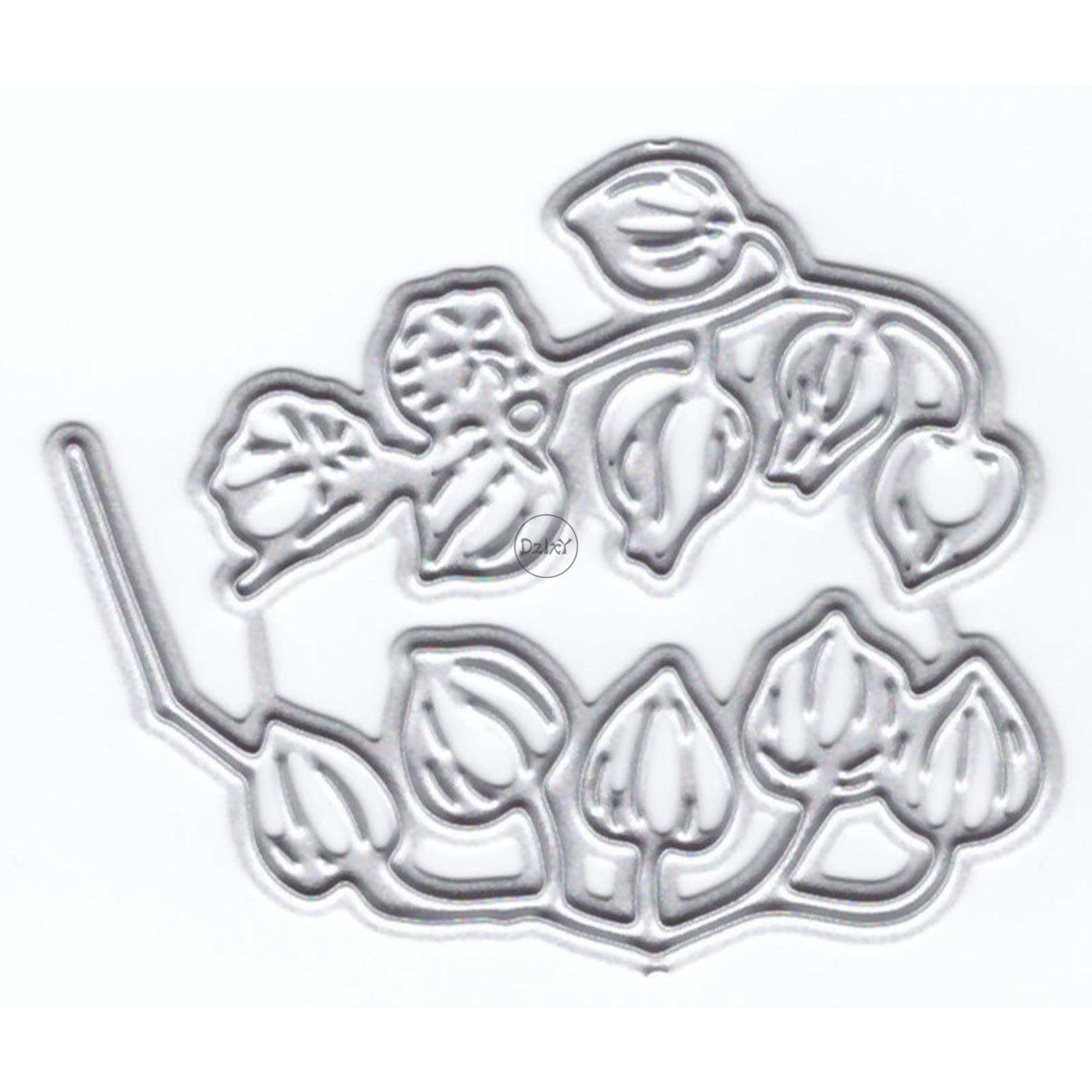 DzIxY Pretty Lantern Leaves Metal Cutting Dies for Card Making Kit Embossing Paper Die Cuts Scrapbook Machine Stencils Storage Pockets Supplies