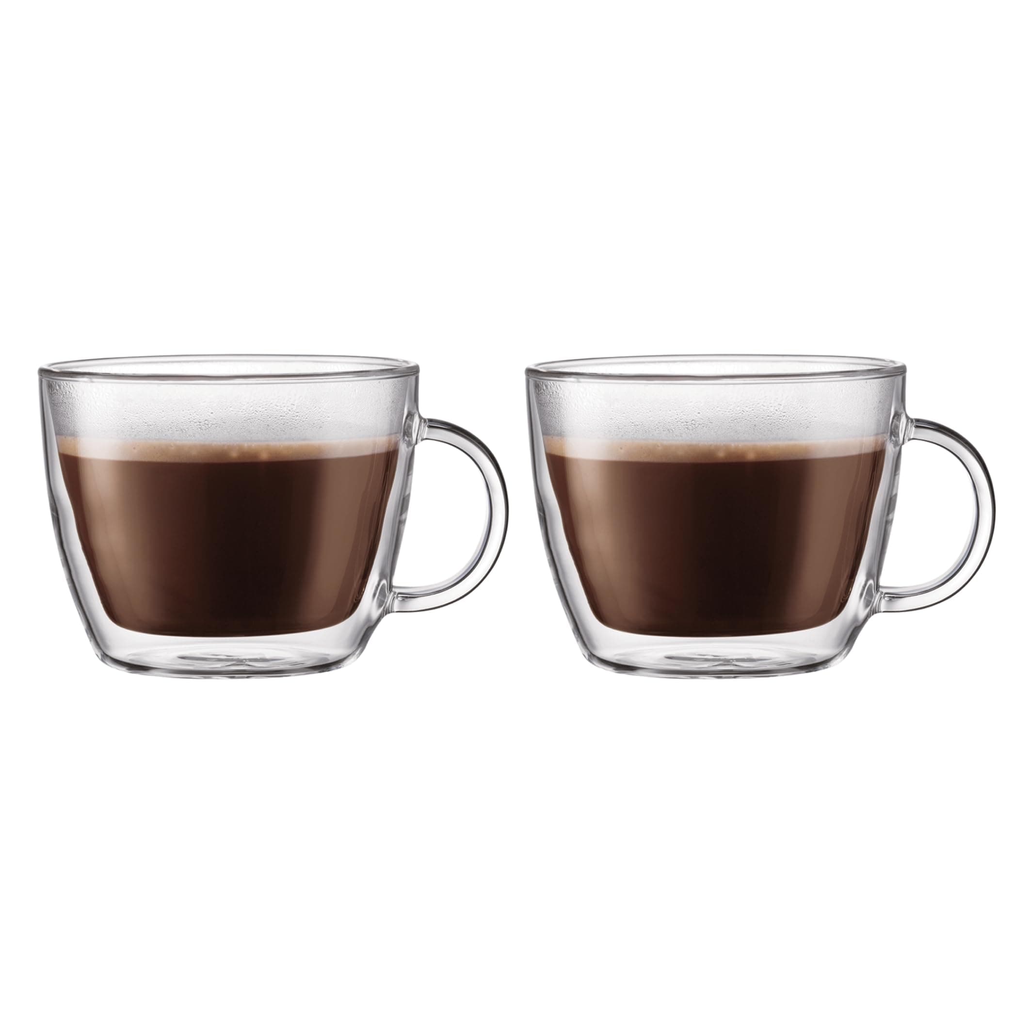 Bodum Bistro 2 Piece Double Wall 0.45 L 440ml Cafe Latte Cup, Clear